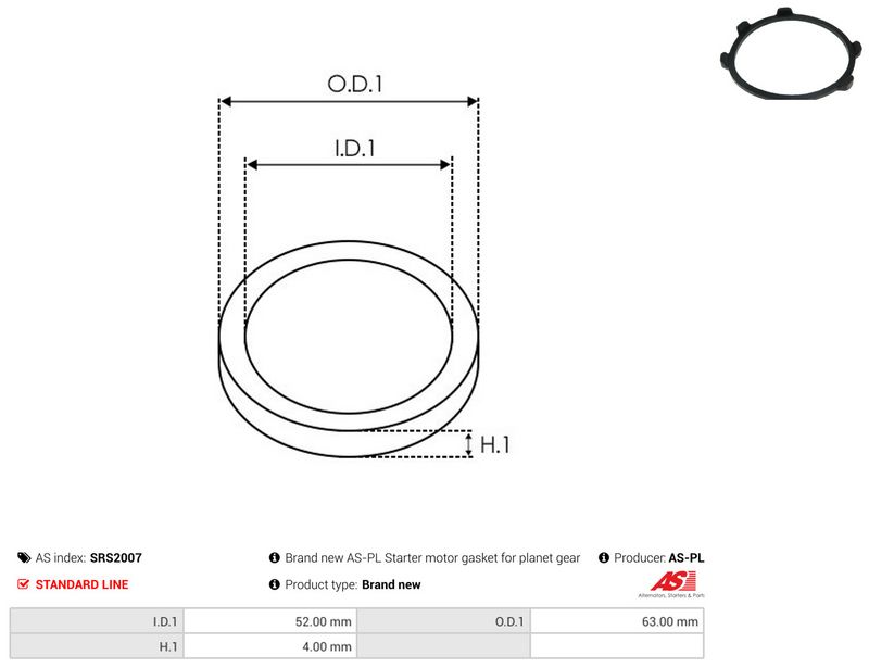AS-PL SRS2007 Repair Kit, starter
