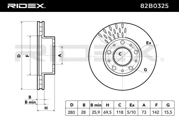 спирачен диск RIDEX