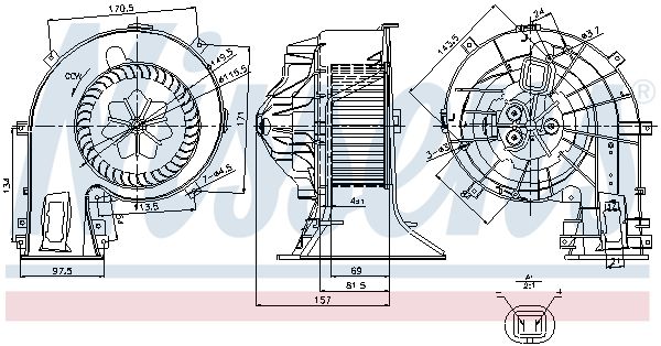 NISSENS 87049 Interior Blower