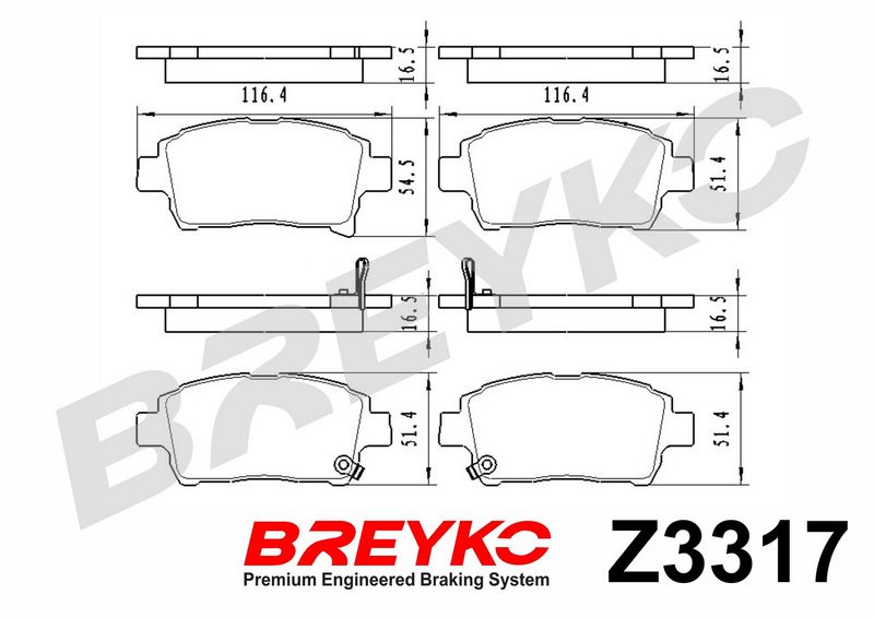 DAVID VASCO Z3317 Brake Pad Set, disc brake