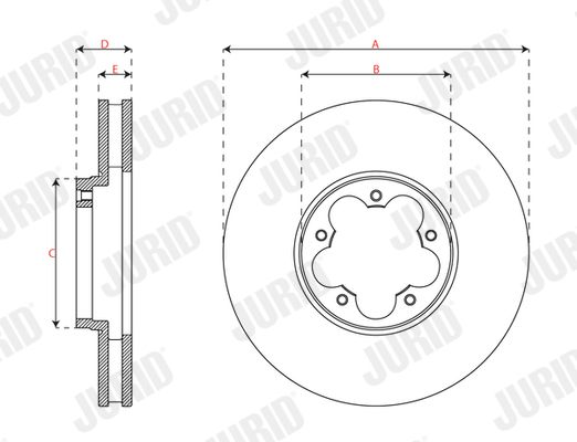 Гальмівний диск, Jurid 563701JC