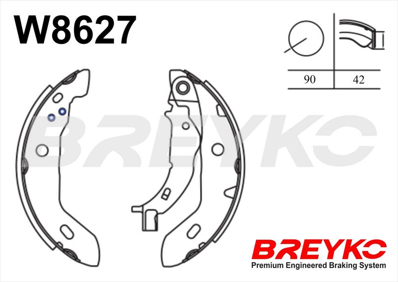 DAVID VASCO W8627 Brake Shoe Set