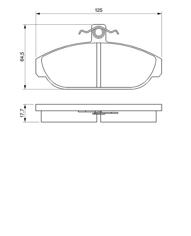 Piduriklotsi komplekt, ketaspidur, BOSCH 0 986 467 400