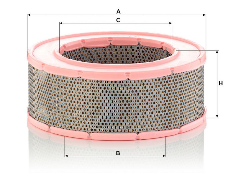 Luchtfilter 110x302x190 past: ECOAIR D31, D40, D50  FURUKAWA 250 E  SULLAIR SK 110, SK 70E10, SK 70E13, SK 70E7