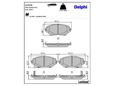 DELPHI LP3378 Brake Pad Set, disc brake