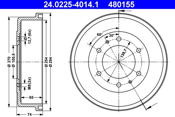 ATE Remtrommel 24.0225-4014.1