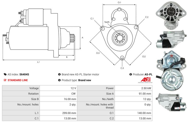 AS-PL S6404S Starter