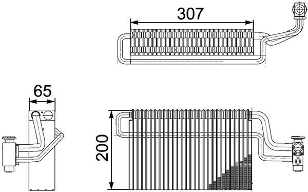 MAHLE AE 146 000P Evaporator, air conditioning