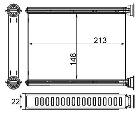 Product Image - Kachelradiateur, interieurverwarming - AH250000S - MAHLE