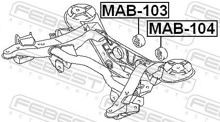 Опора, диференціал, Febest MAB-103