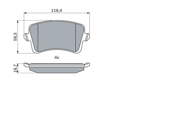 BOSCH тормозные колодки задние AUDI A4,A5,Q5 07-