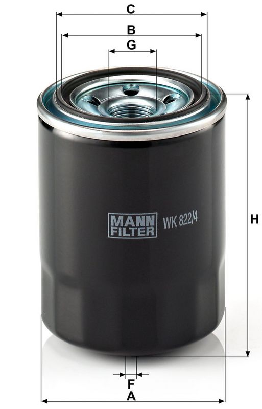 Kütusefilter, MANN-FILTER WK 822, 4