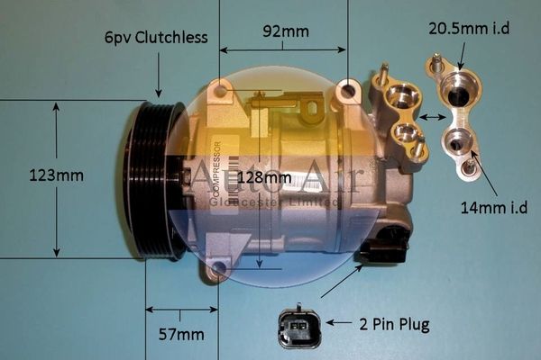 Auto Air Gloucester 14-0231 Compressor, air conditioning