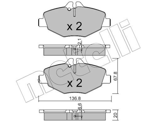 Plaquettes+de+frein+à+disque METELLI 22-0562-0