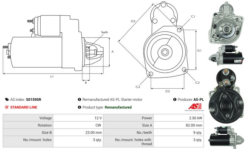 AS-PL S0159SR Starter