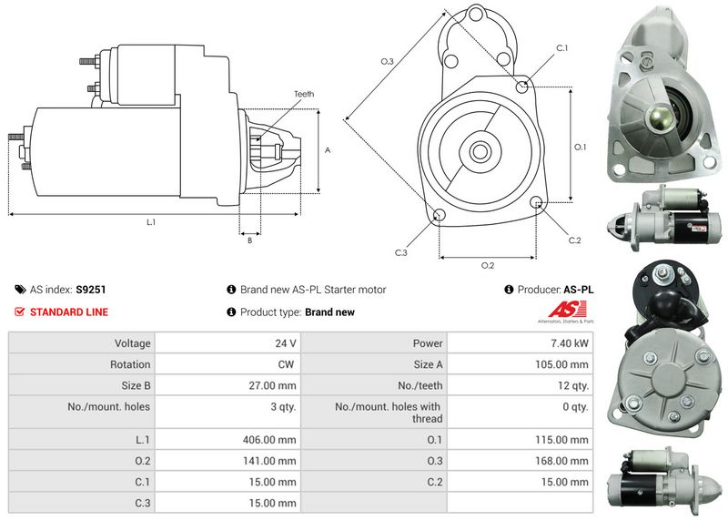 AS-PL S9251 Starter