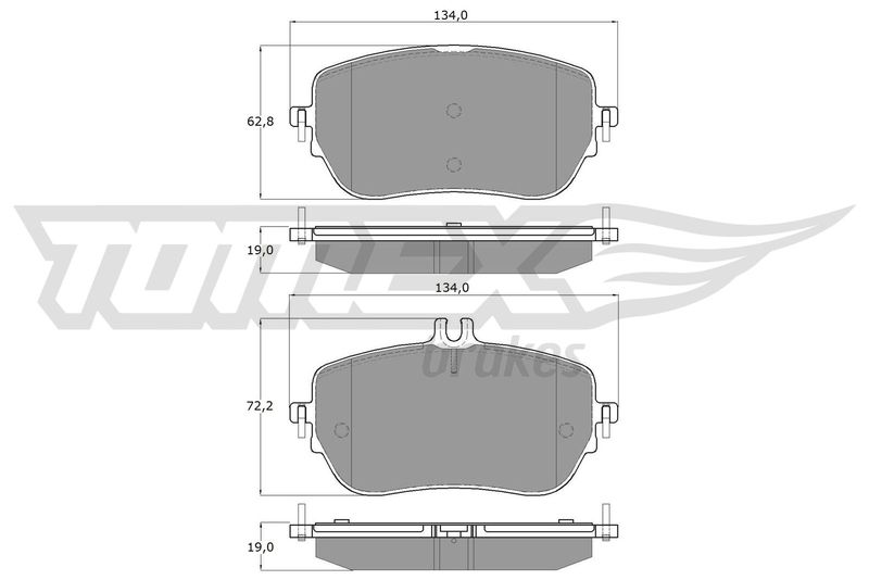 TOMEX Brakes fékbetétkészlet, tárcsafék TX 19-90