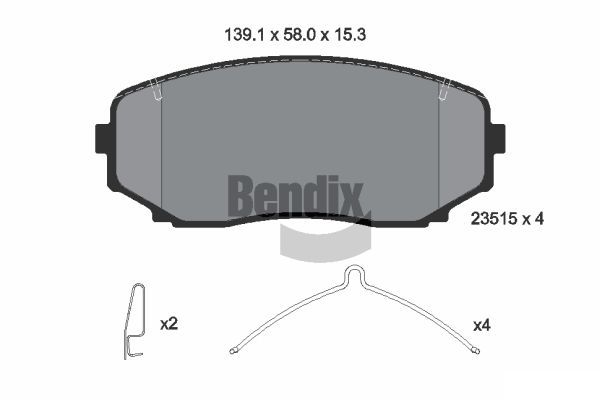 BENDIX Braking fékbetétkészlet, tárcsafék BPD2332