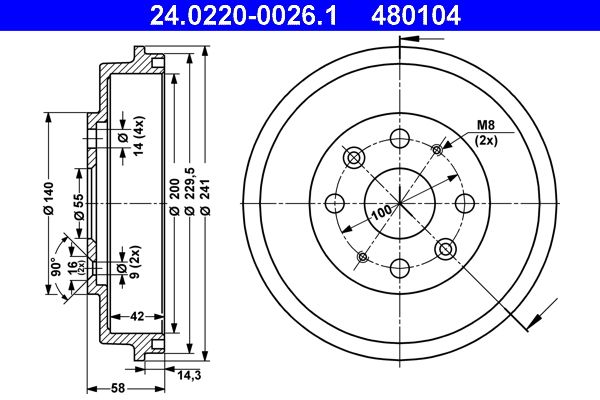 ATE Remtrommel 24.0220-0026.1