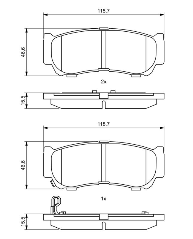 Set placute frana,frana disc 0 986 494 230 BOSCH