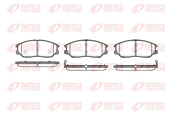 Комплект гальмівних накладок, дискове гальмо, Remsa 1085.02