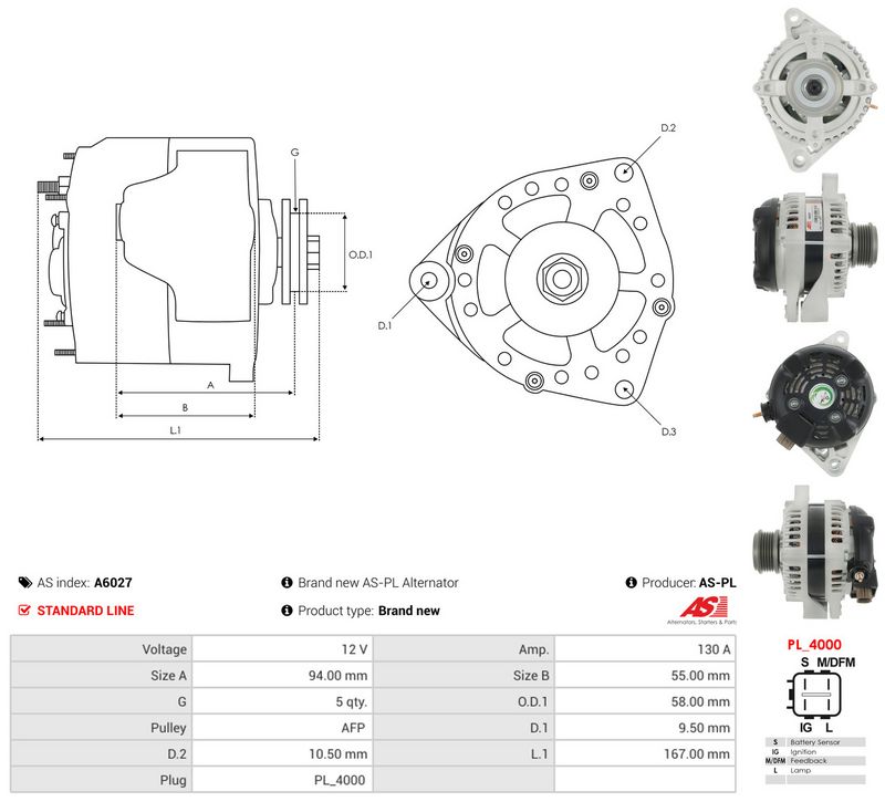 Generaator, AS-PL A6027