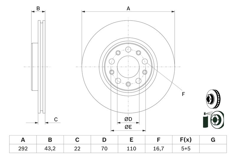 BOSCH féktárcsa 0 986 479 D99