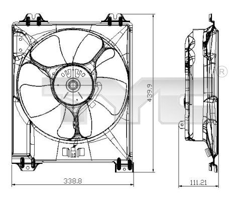 TYC ventilátor, motorhűtés 809-0016