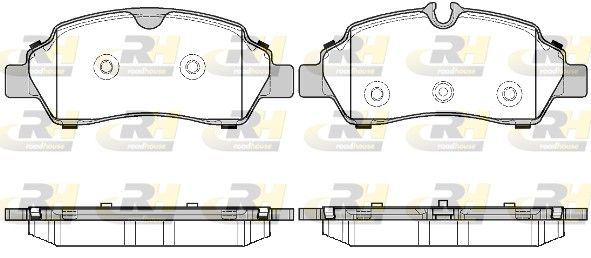 Комплект гальмівних накладок, дискове гальмо, Roadhouse 21605.00