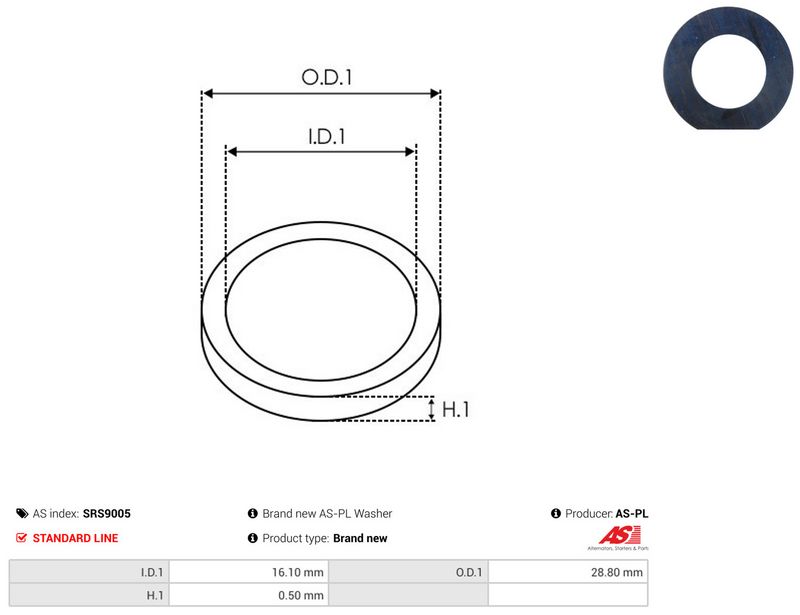 AS-PL SRS9005 Repair Set, alternator