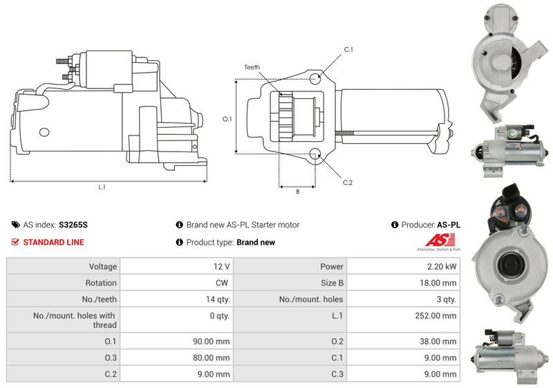 AS-PL S3265S Starter