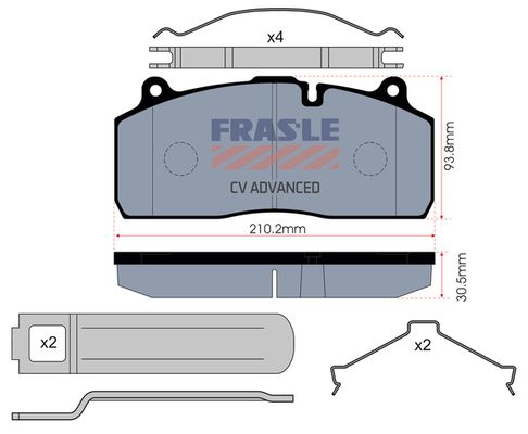 desky brzdové SAF SBS 2220 - standard PD/213-K036-CV