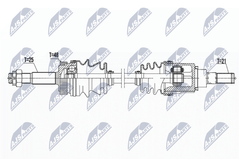 NTY hajtótengely NPW-NS-076