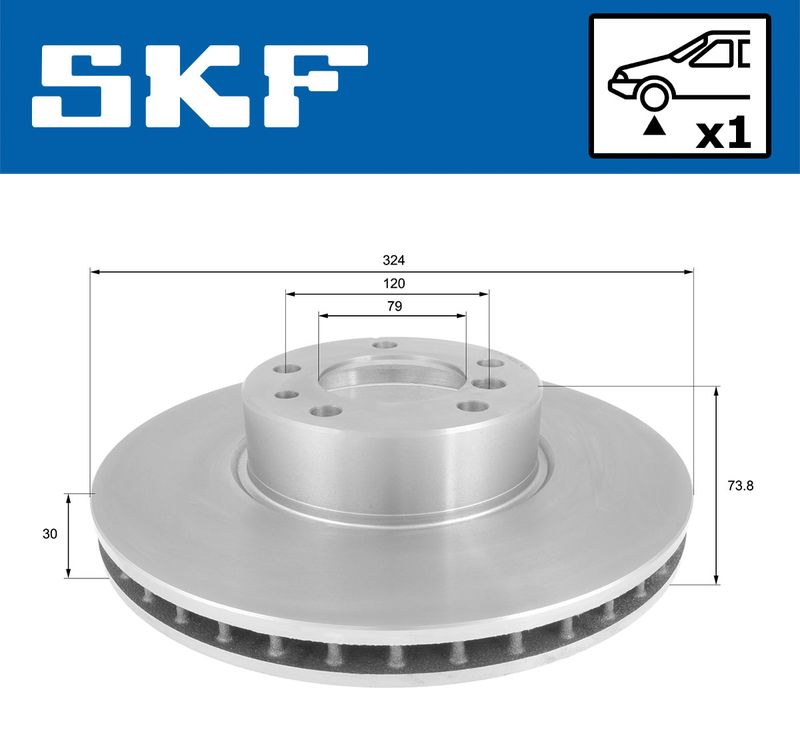 SKF VKBD 80697 V1 Brake Disc