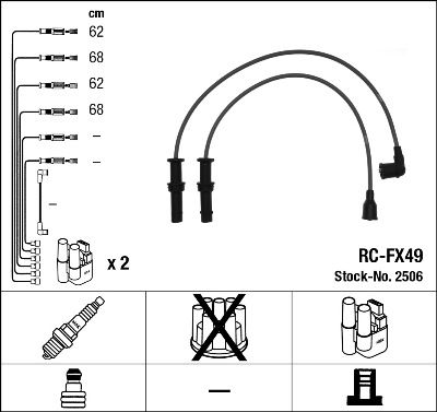 NGK Ignition Cable Kit 2506