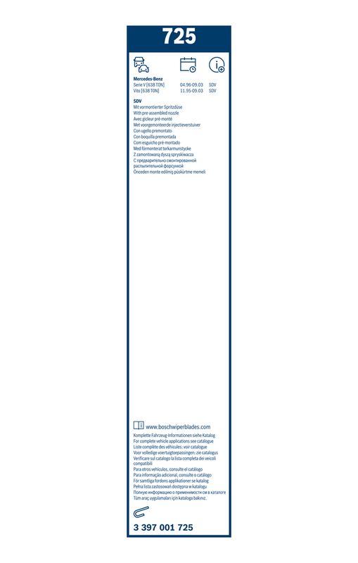BOSCH 3 397 001 725 Wiper Blade