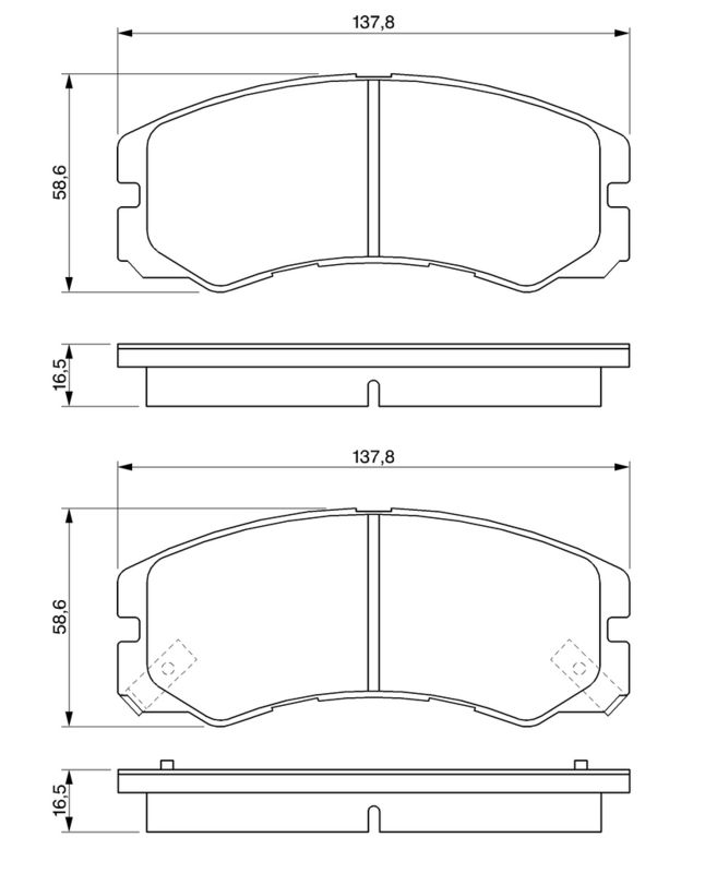 BOSCH Plaquettes de frein à disque 0 986 424 366