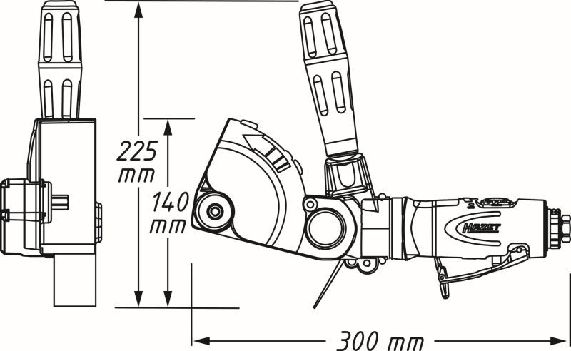 HAZET 9033N-6 Multi-grinder (compressed air)