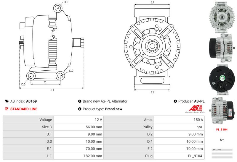 AS-PL A0169 Alternator