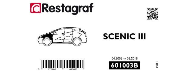 Kit de clip de fixation, carrosserie RESTAGRAF 601003B