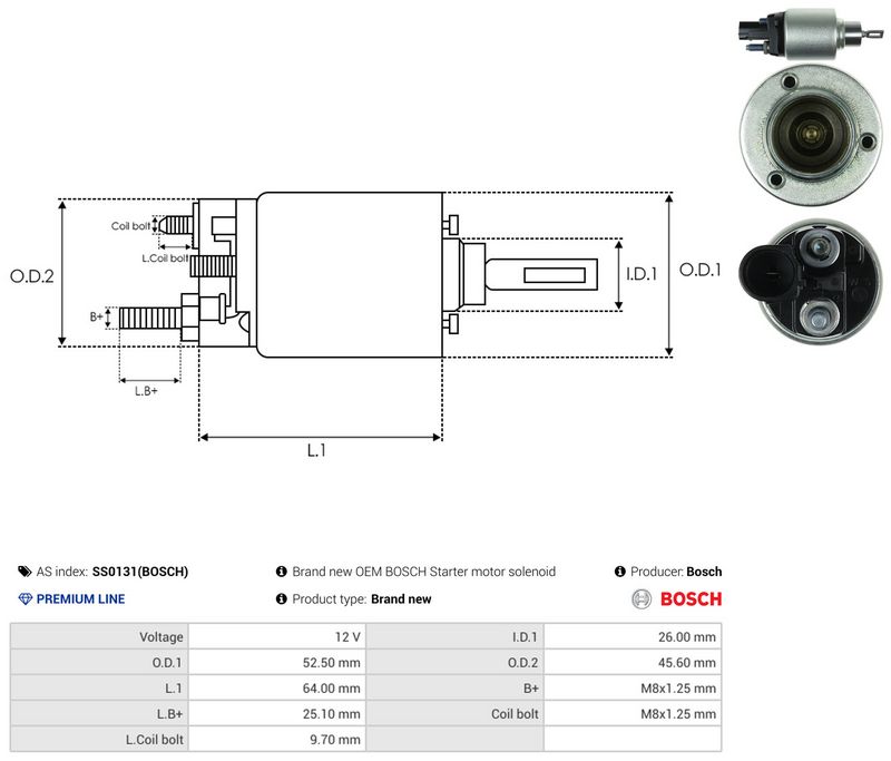 Magnetlülitus, starter, AS-PL SS0131(BOSCH)