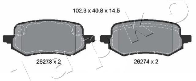 JAPKO 510323 Brake Pad Set, disc brake