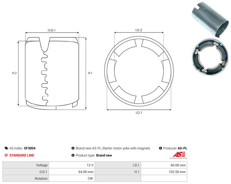 AS-PL SF3004 Field Winding, starter