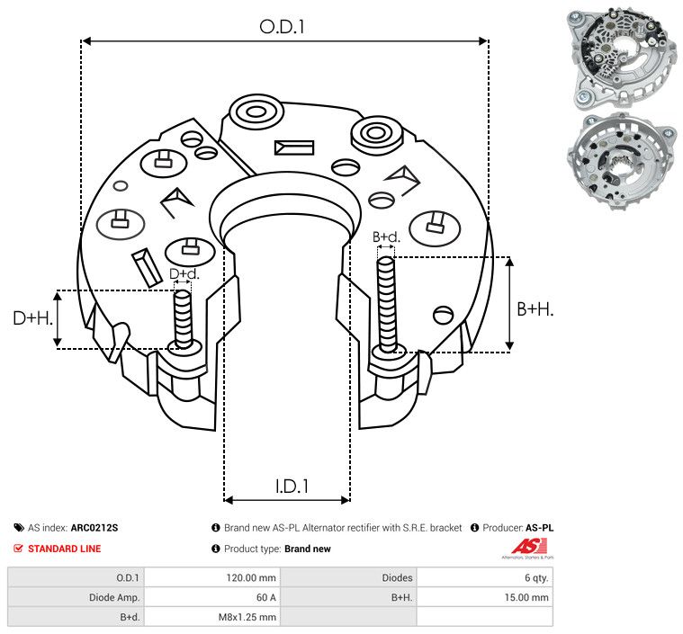Kaitsekate, generaator, AS-PL ARC0212S