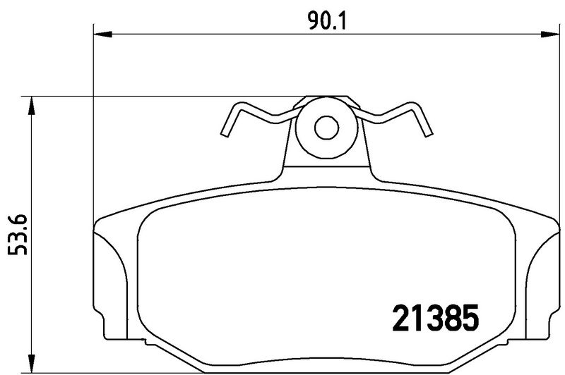 Piduriklotsi komplekt, ketaspidur, BREMBO P 86 009