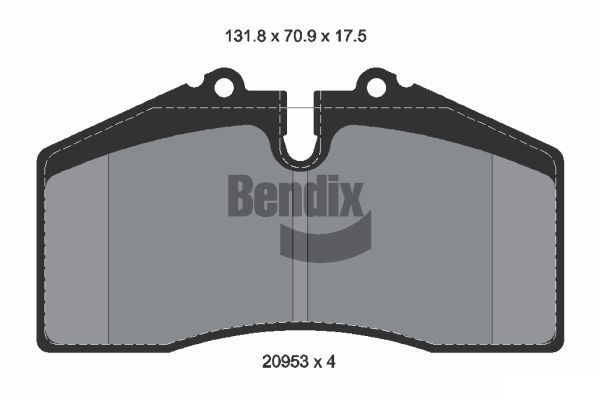 BENDIX Braking fékbetétkészlet, tárcsafék BPD1736