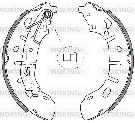 Комплект гальмівних колодок, Woking Z4263.00