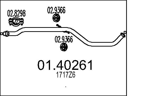 Вихлопна труба, Mts 01.40261