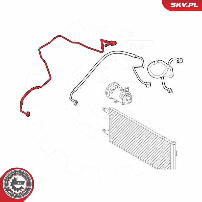 ESEN SKV 54SKV606 High/Low-pressure Line, air conditioning