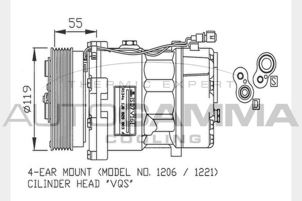 AUTOGAMMA kompresszor, klíma 108023